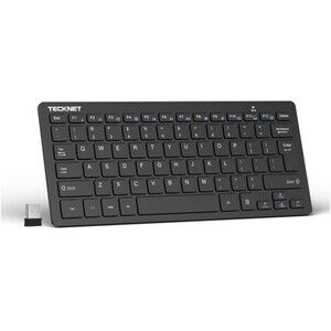 TECKNET 2.4G Wireless Keyboard  Mini Compact Keyboard with Media Hotkeys, 12M...